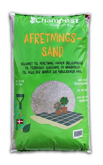 Afrettersand 0-4 mm i 20 kg pose